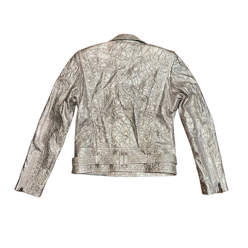 Crinkle Biker Leather Jacket