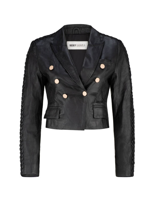 Smocking Leather Blazer