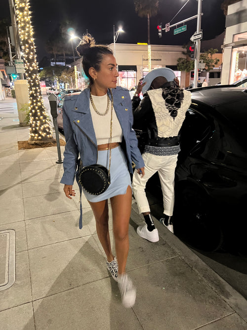 Crinkle Biker Leather Jacket