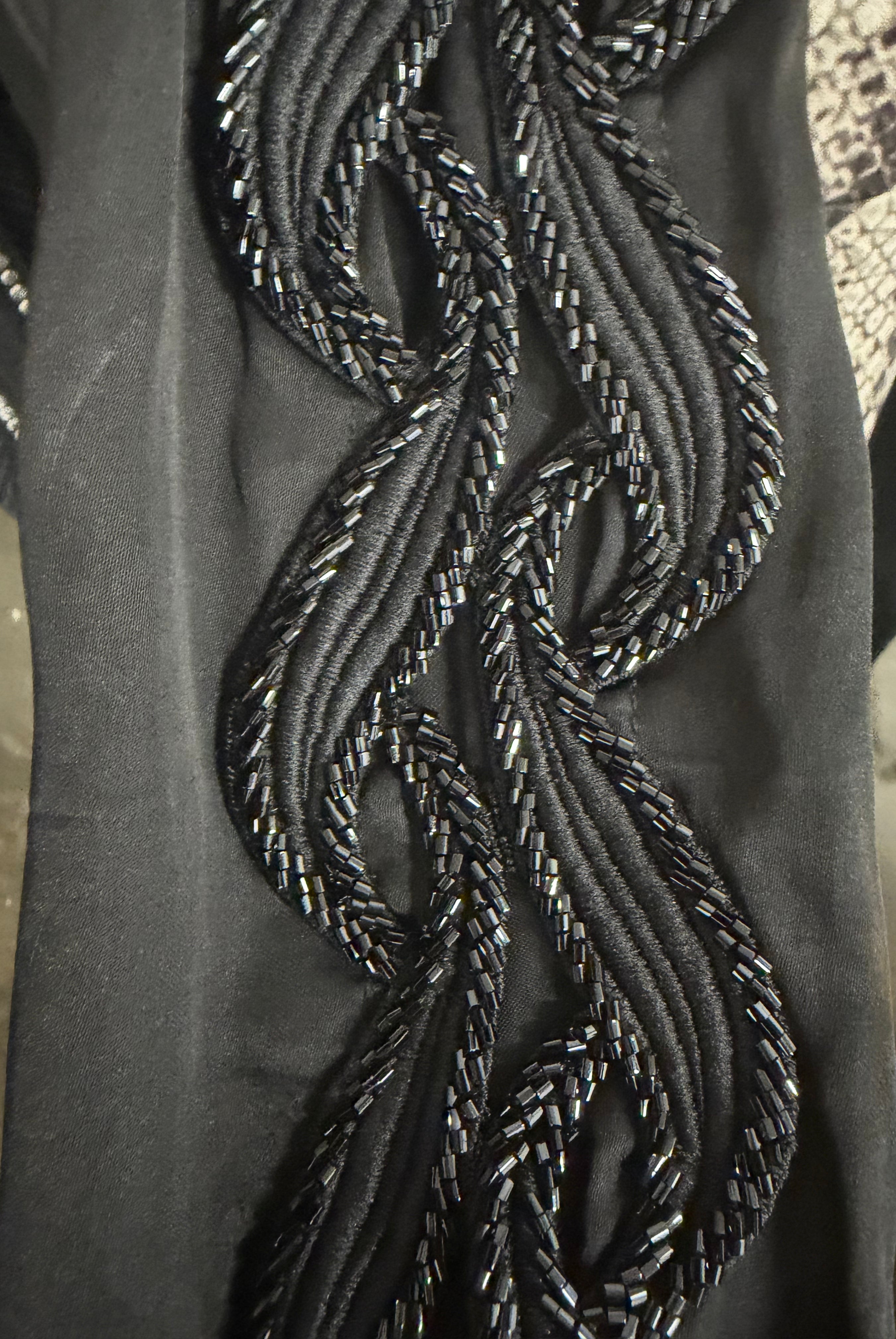 Beaded Braided Silk Shirt