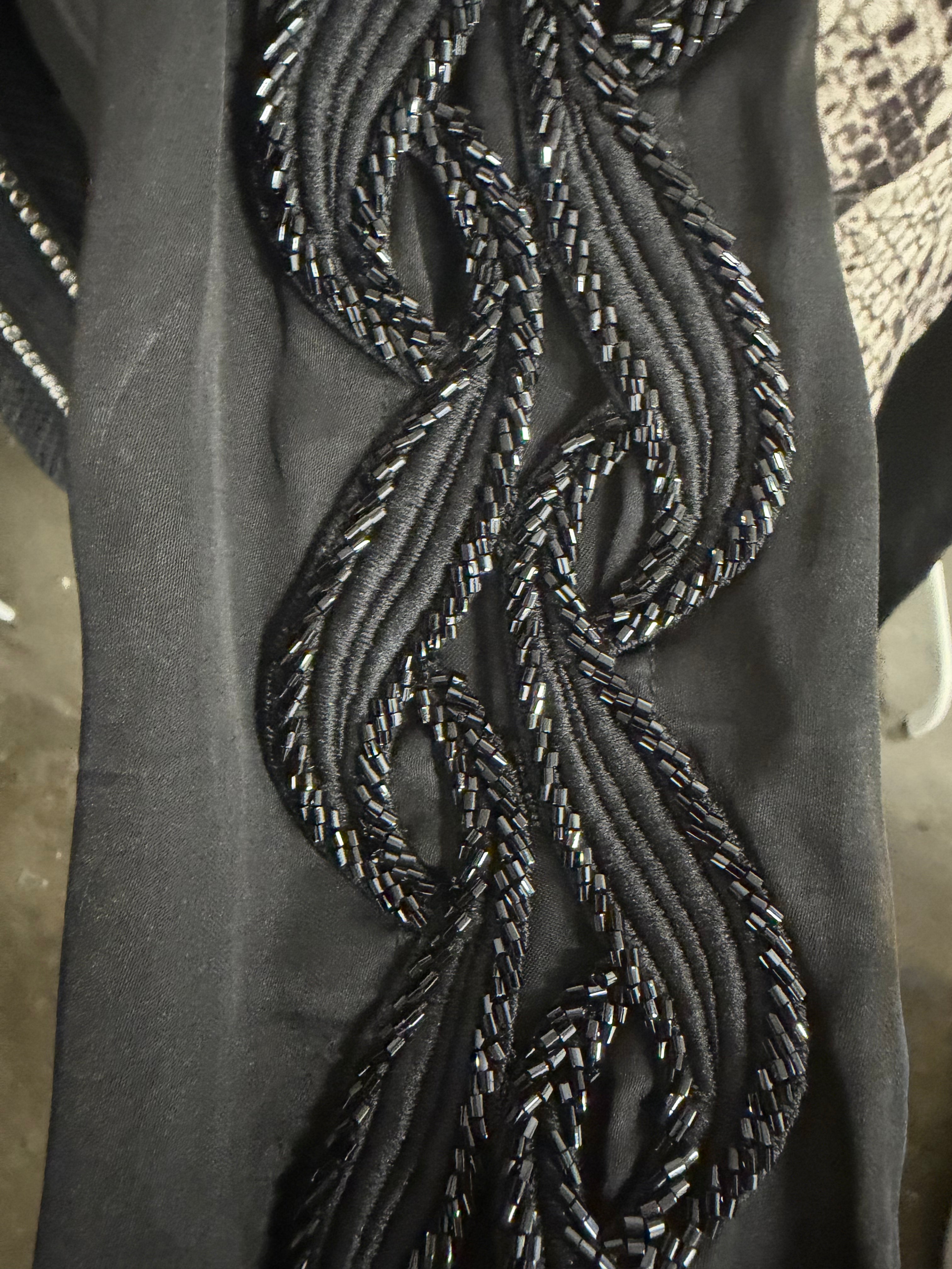 Beaded Braided Silk Shirt
