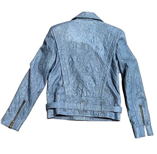Crinkle Biker Leather Jacket