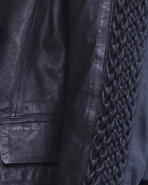 Smocking Leather Blazer