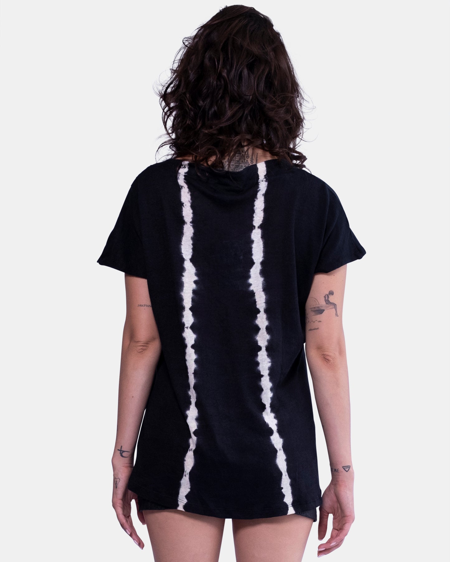Linen V Tee Black