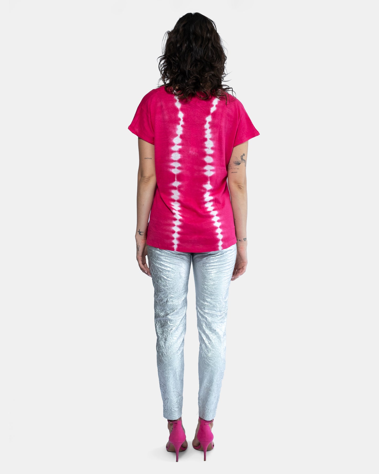 Linen V Tee Pink