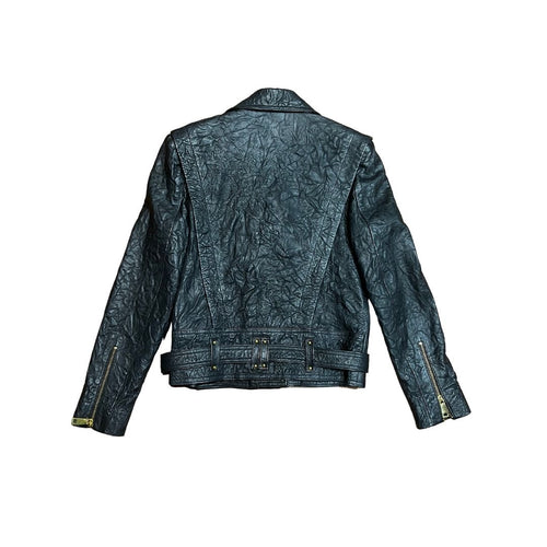 Crinkle Biker Leather Jacket
