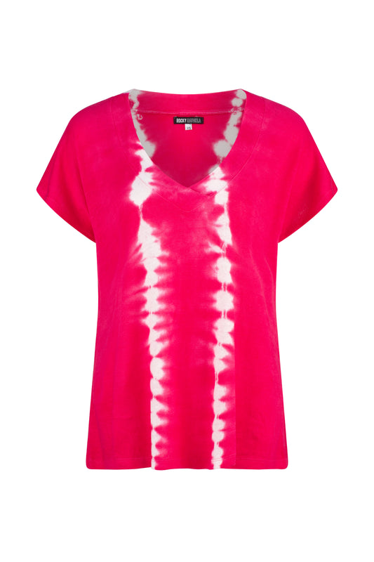 Linen V Tee Pink