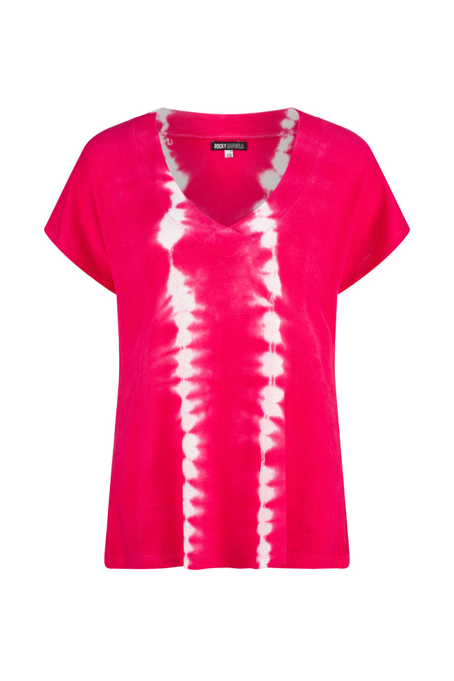 Linen V Tee Pink