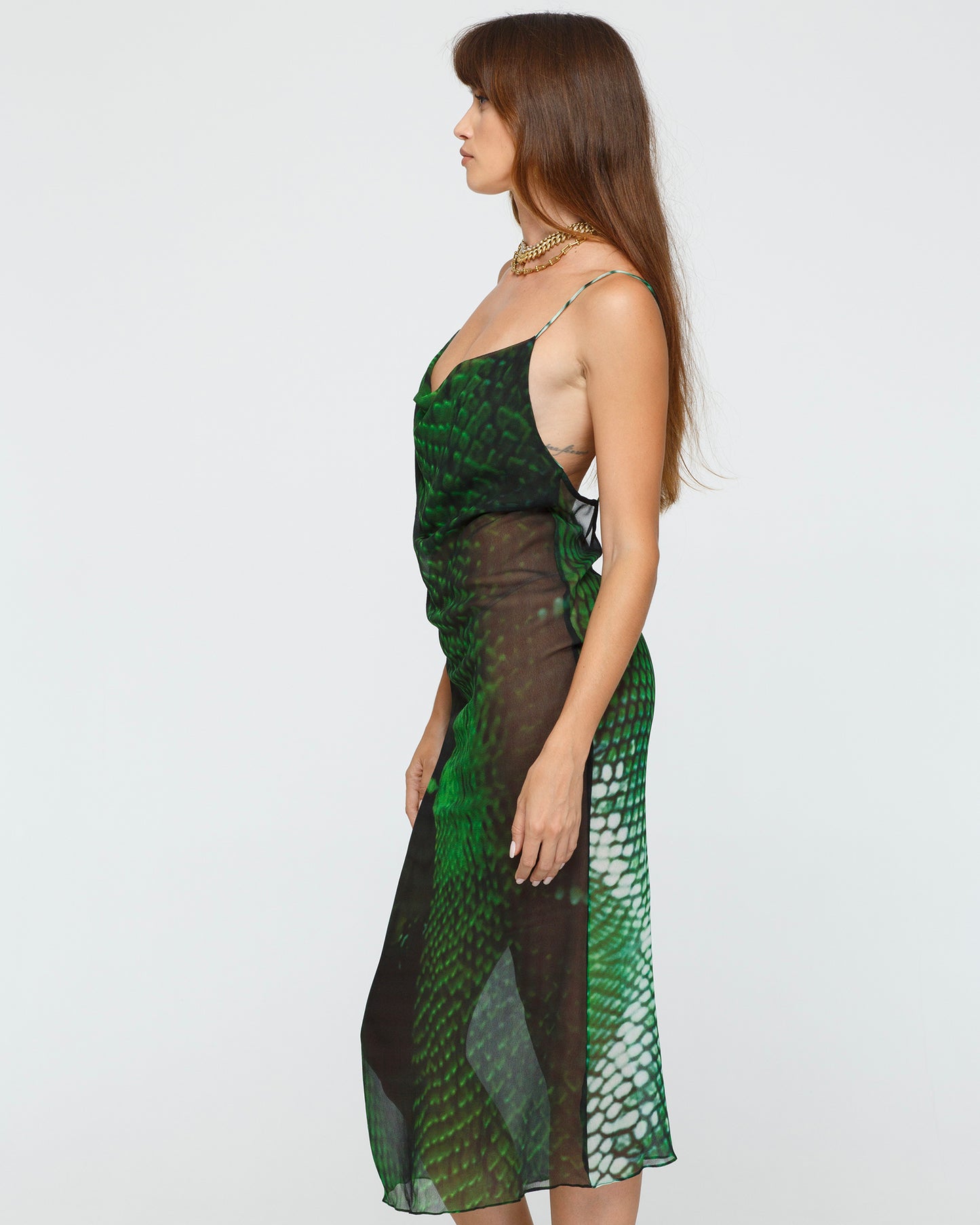 Scaled Silk Dress