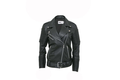 Rafaela Leather Biker - Black
