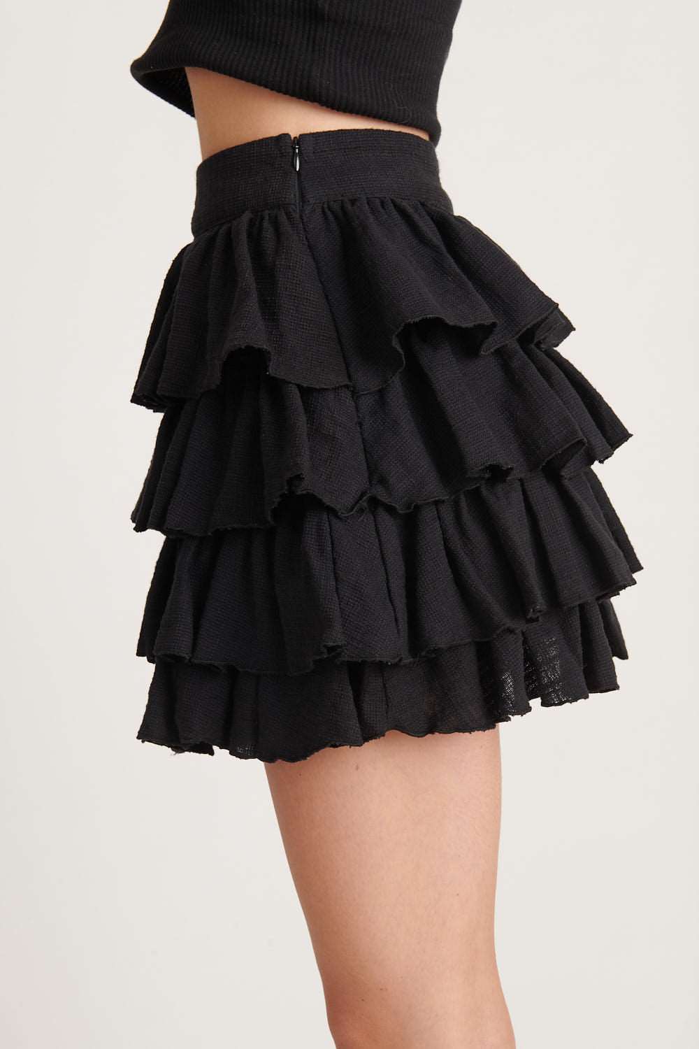 Japanese Tatami Skirt Black