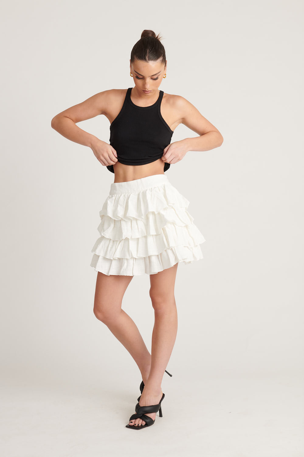 Japanese Tatami Skirt White