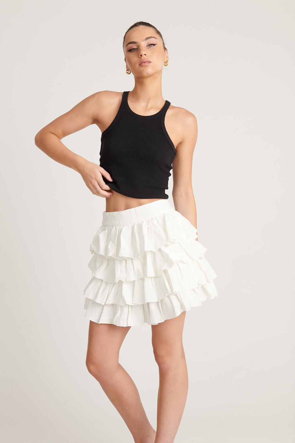 Japanese Tatami Skirt White