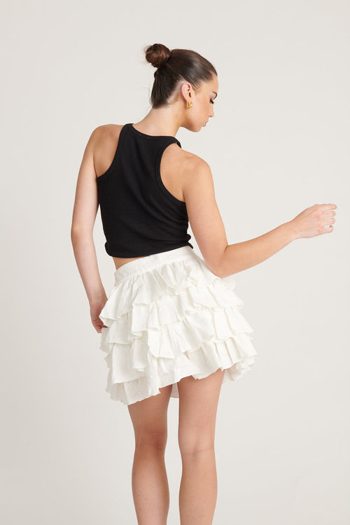 Japanese Tatami Skirt White