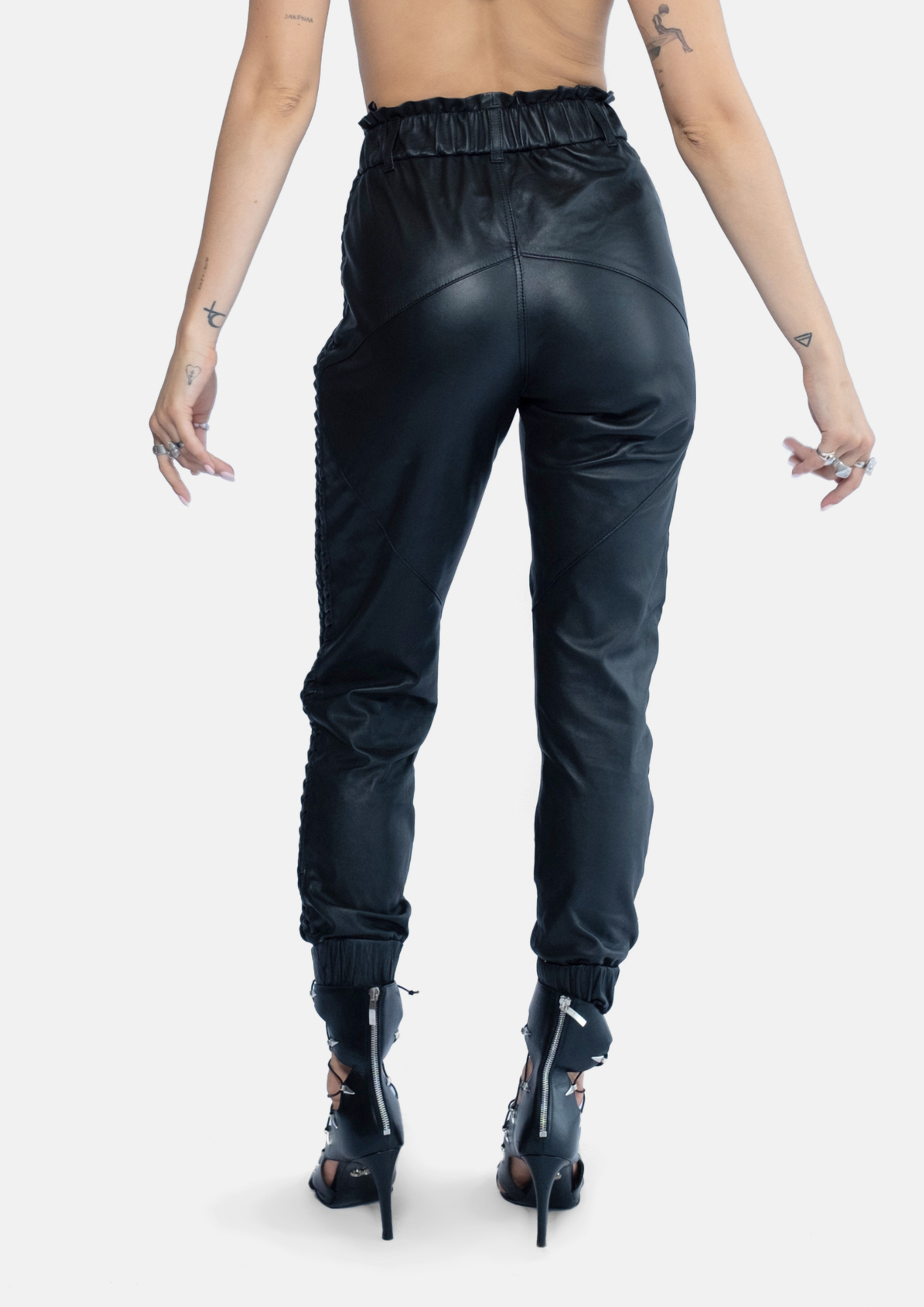 Smocking Leather Pant