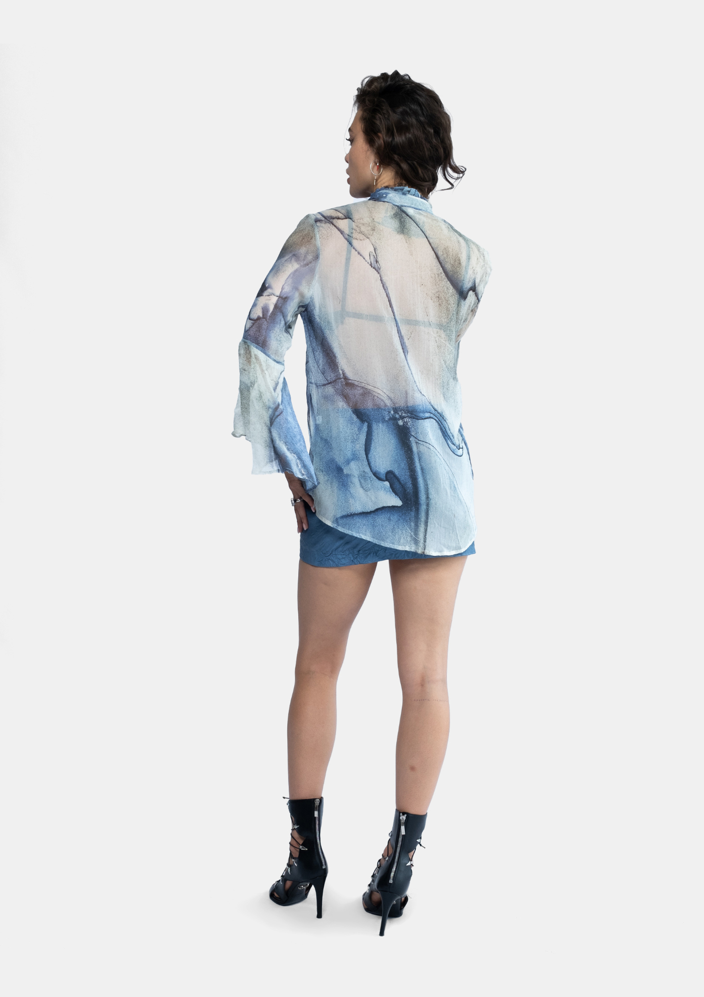 Smoked Marble Frill Shirt