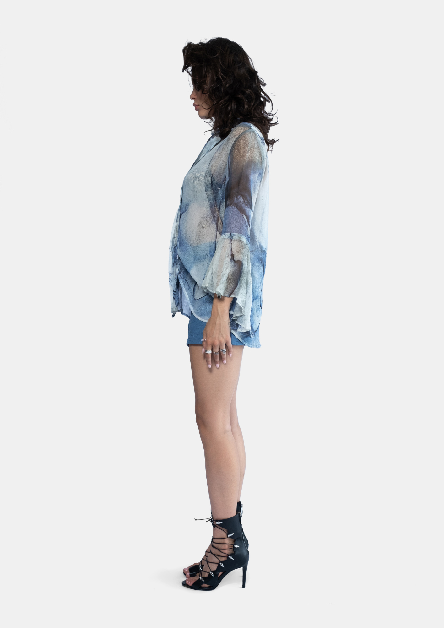 Smoked Marble Frill Shirt