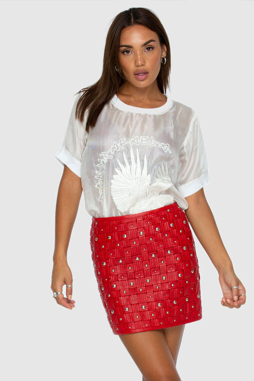 Caged Skirt Red Rocky Rafaela