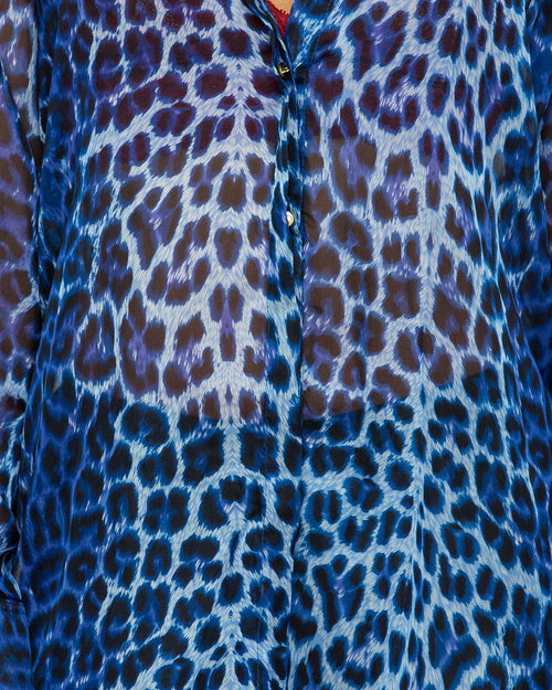 Leopard Silk Blue