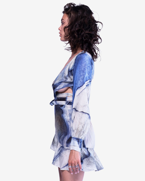 Cut Out Wrap Dress